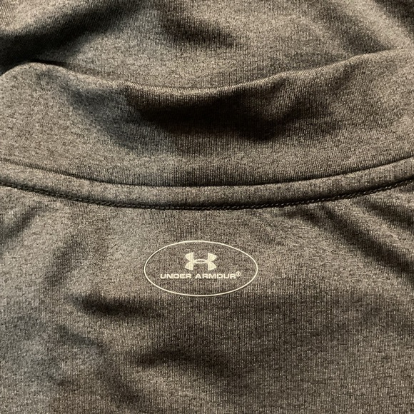 Under Armour Men’s Fitted ColdGear Mock T-shirt Gray Long Sleeve - Picture 8 of 9